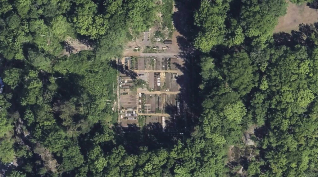 Flyfoto av Trollskogen parsellhage